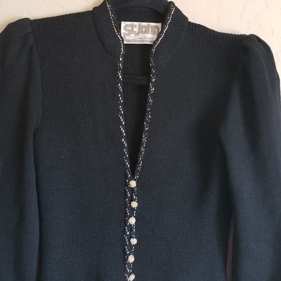 Vintage St. John Lillie Rubin Black Gown - Picture 2 of 6